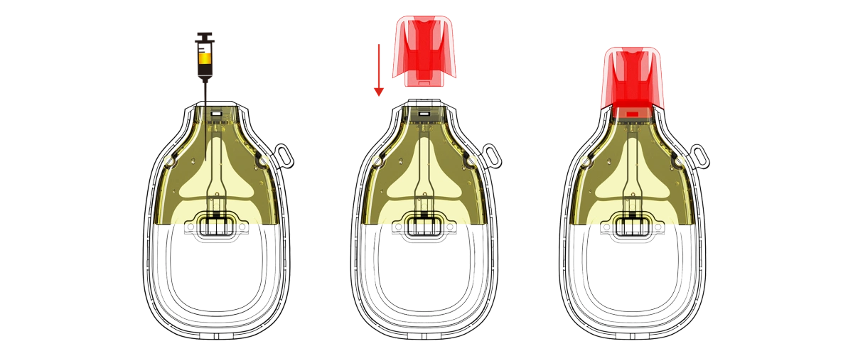 Mjarnie Rechargeable CBD Vaporizer oil filling operation